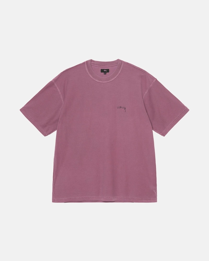 Purple Men\'s Stussy Lazy T Shirts | AU0000240