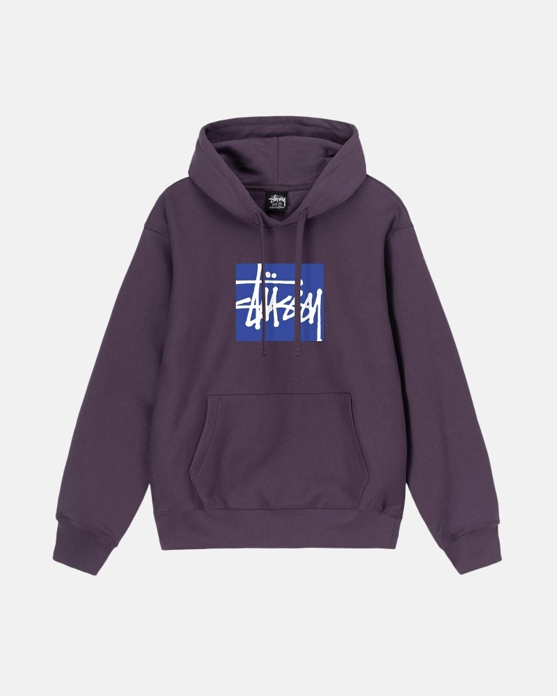 Purple Men\'s Stussy Stock Box Hoodies | AU0000074