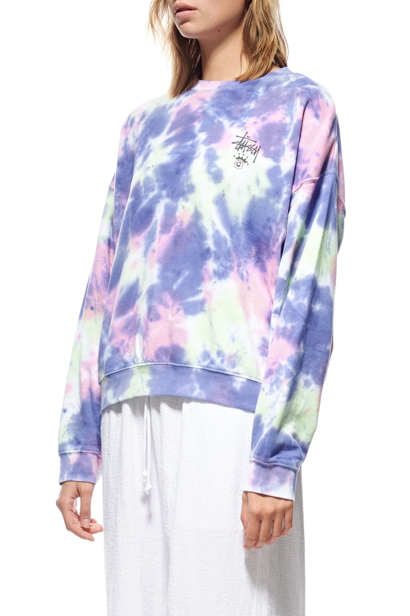 Purple Women's Stussy Copyright TD BF Crew Sweaters | AU0000833