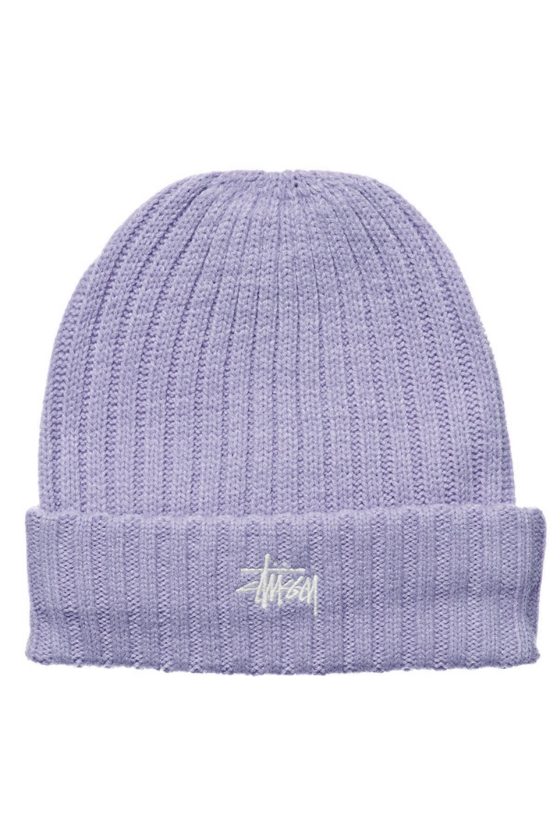 Purple Women\'s Stussy Graffiti Rib Knit Beanie Hats | AU0000456