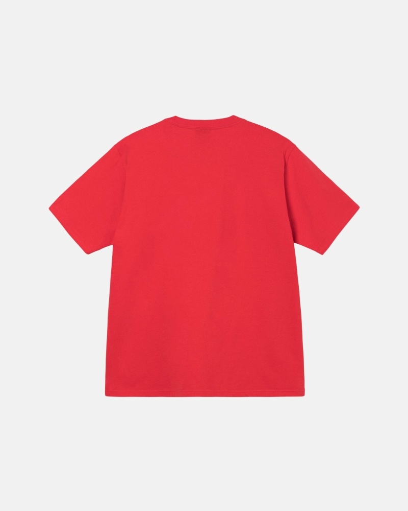 Red Men's Stussy Motel T Shirts | AU0000249