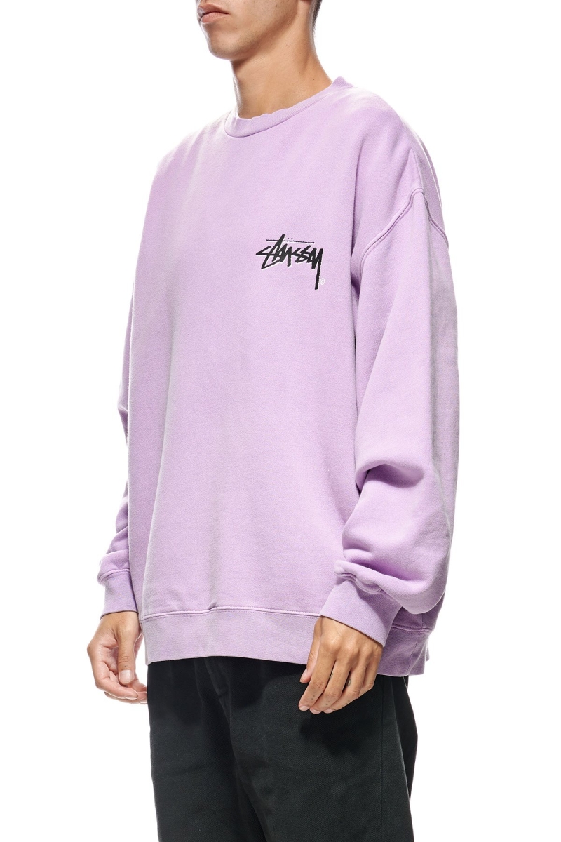 Red Men's Stussy Stock Shadow Crew Sweaters | AU0000853