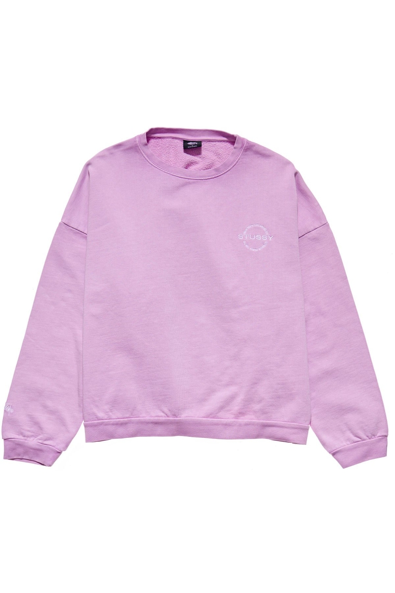 Red Women\'s Stussy City Circle OS Crew Sweaters | AU0000824