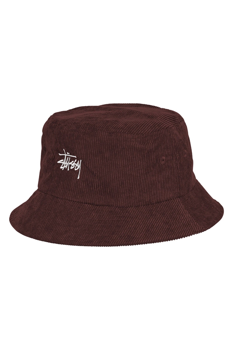 Red Women\'s Stussy Graffiti Cord Bucket Hats | AU0000444