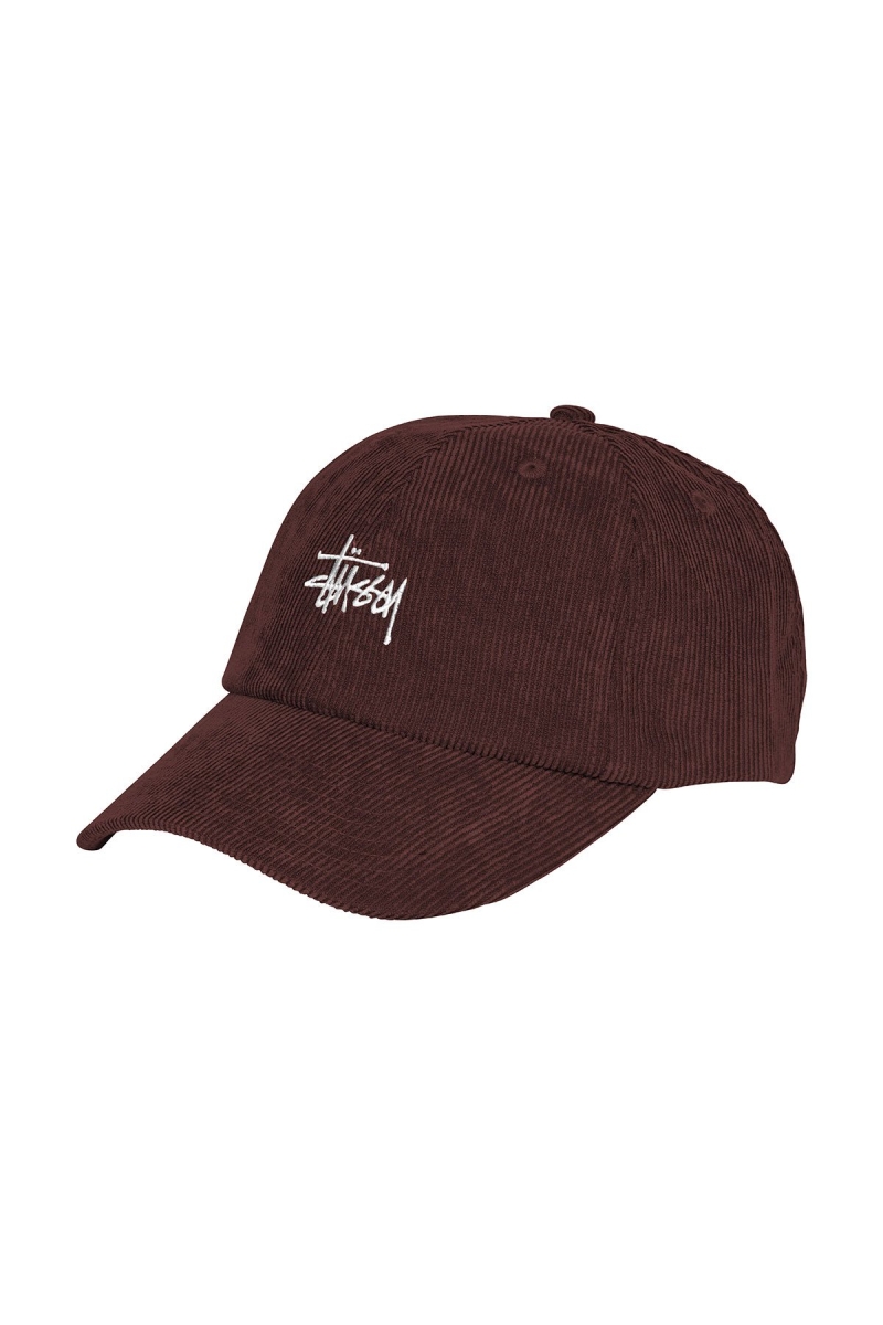 Red Women\'s Stussy Graffiti Cord Low Pro Hats | AU0000451