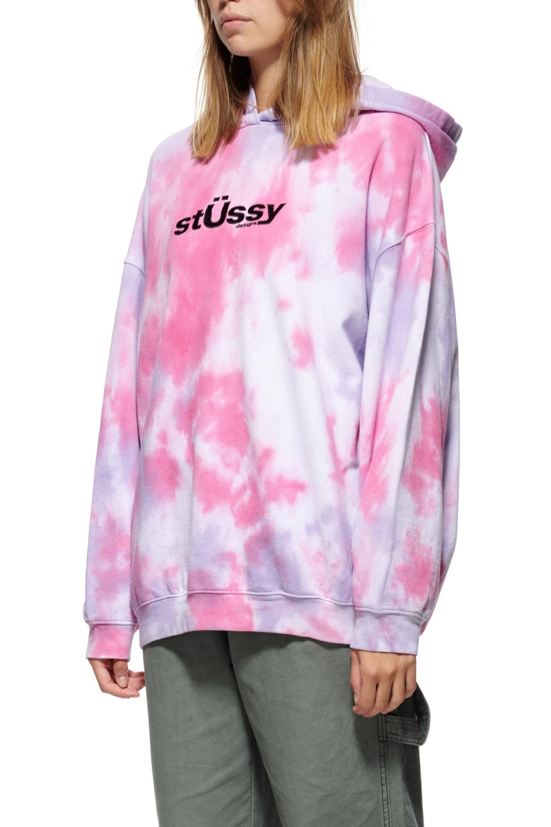 Red Women's Stussy Warped Tie Dye Hood Sportswear | AU0000805