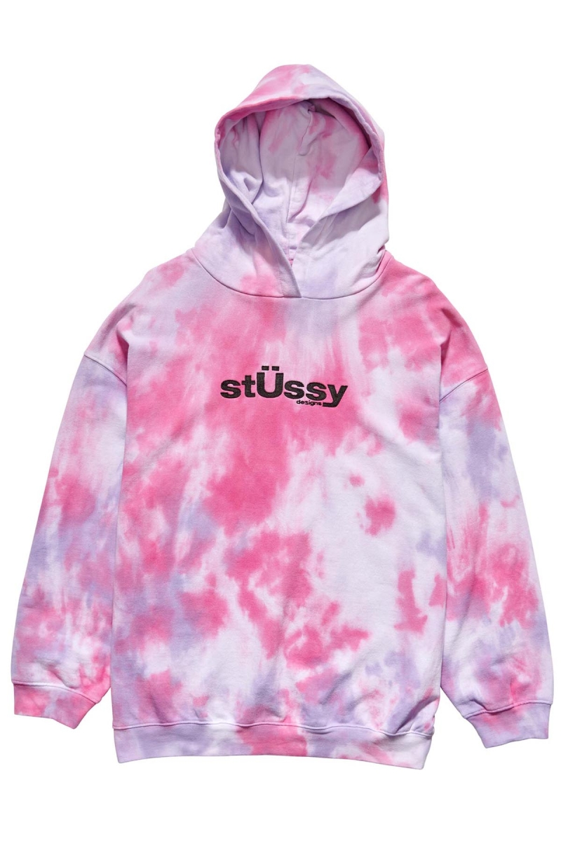 Red Women\'s Stussy Warped Tie Dye Hood Sportswear | AU0000805