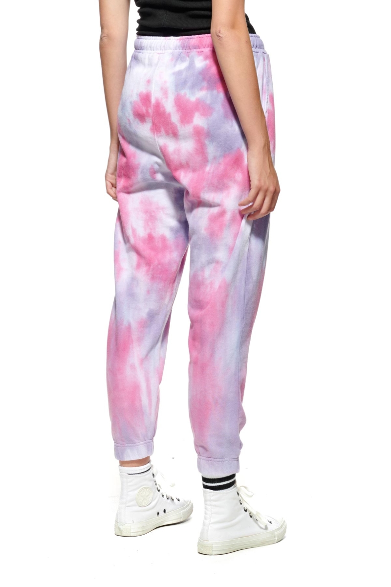 Red Women's Stussy Warped Tie Dye Track Pants | AU0001009