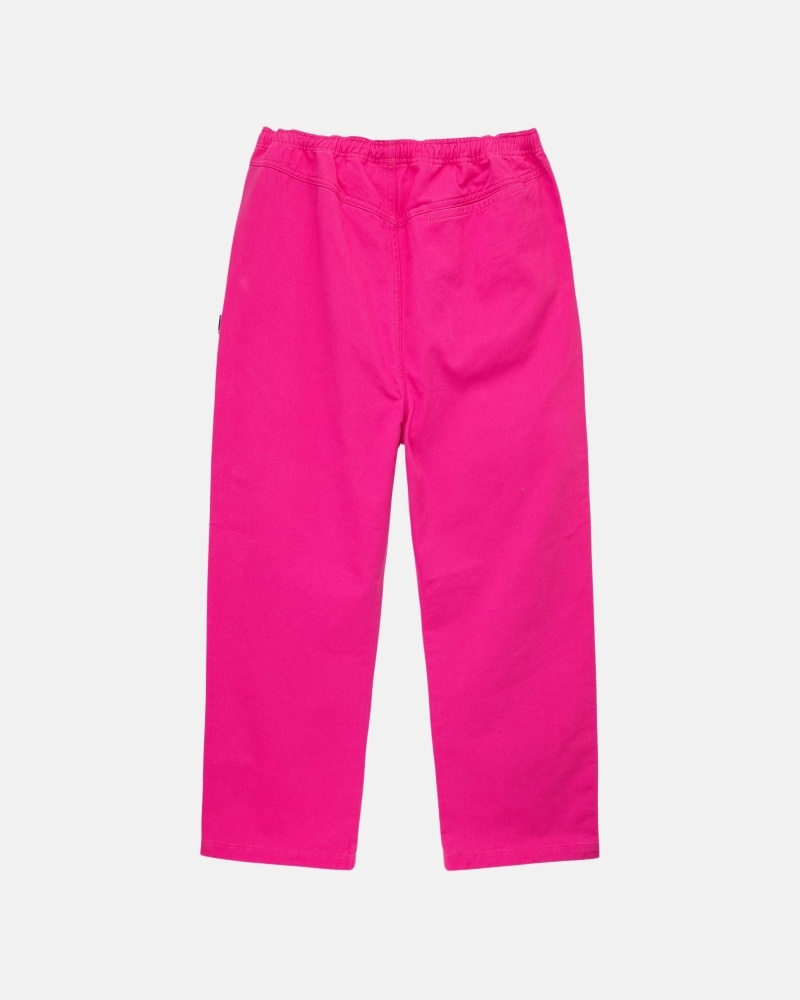 Rose Pink Men's Stussy Brushed Beach Pants | AU0000539