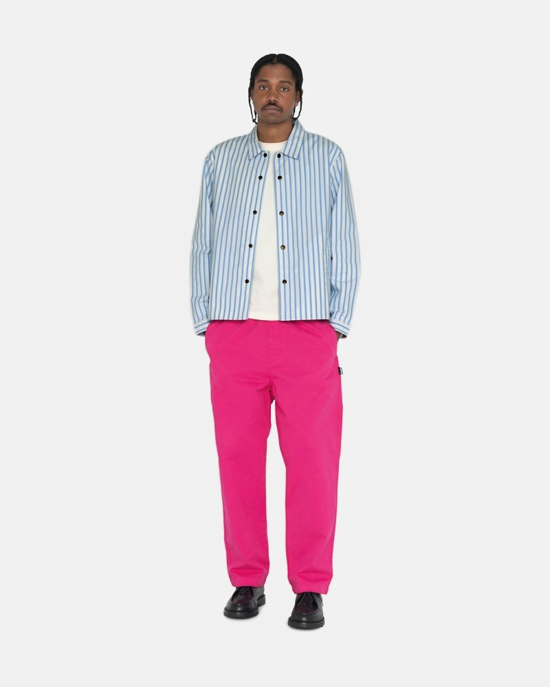 Rose Pink Men's Stussy Brushed Beach Pants | AU0000539