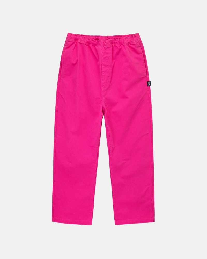 Rose Pink Men\'s Stussy Brushed Beach Pants | AU0000539