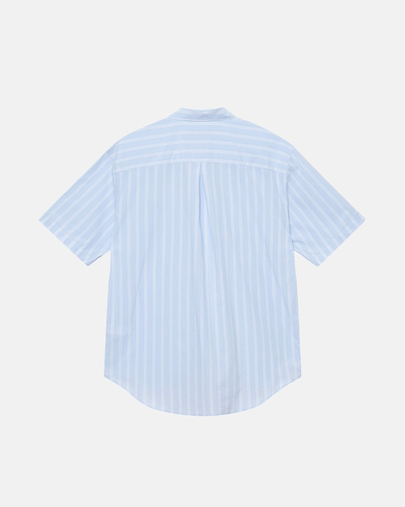 Stripes Men's Stussy Boxy Striped Ss Shirts | AU0000299