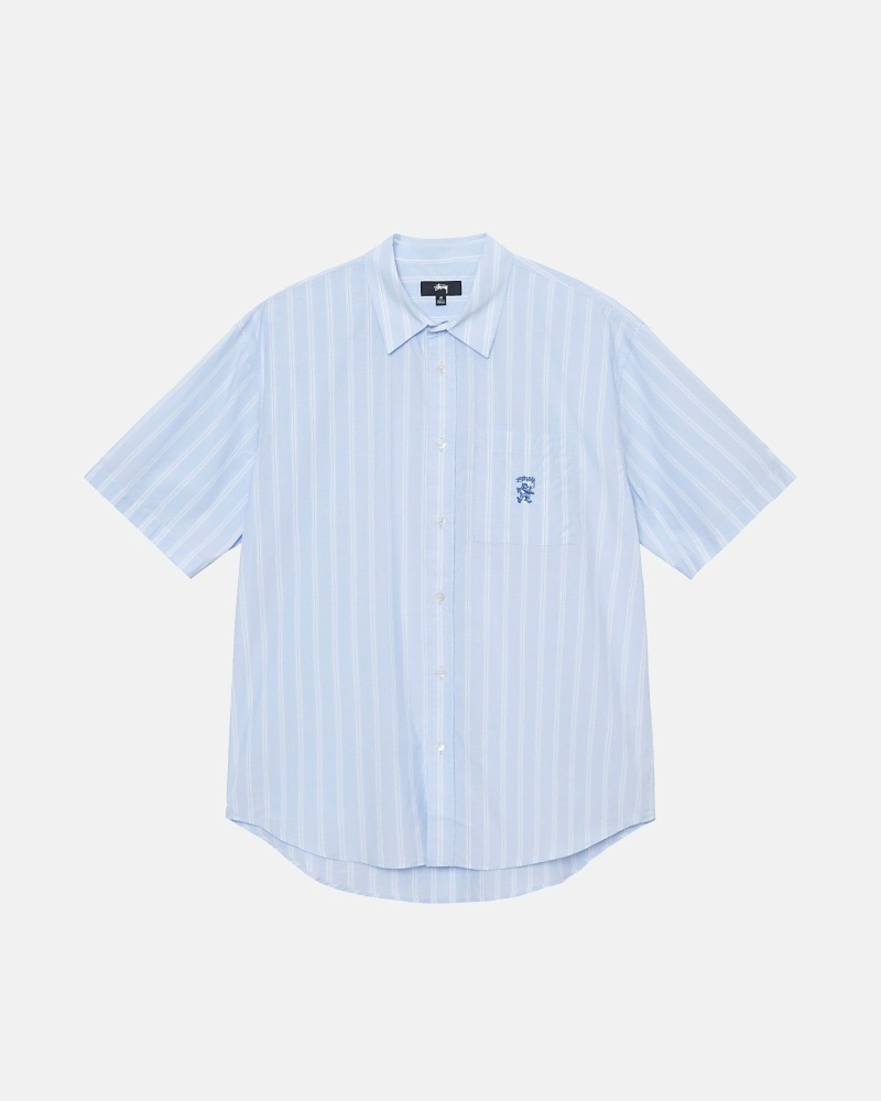 Stripes Men\'s Stussy Boxy Striped Ss Shirts | AU0000299