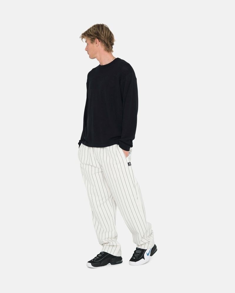 Stripes Men's Stussy Brushed Beach Pants | AU0000541