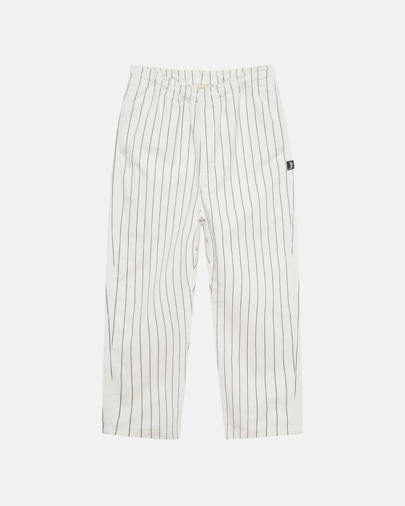 Stripes Men\'s Stussy Brushed Beach Pants | AU0000541