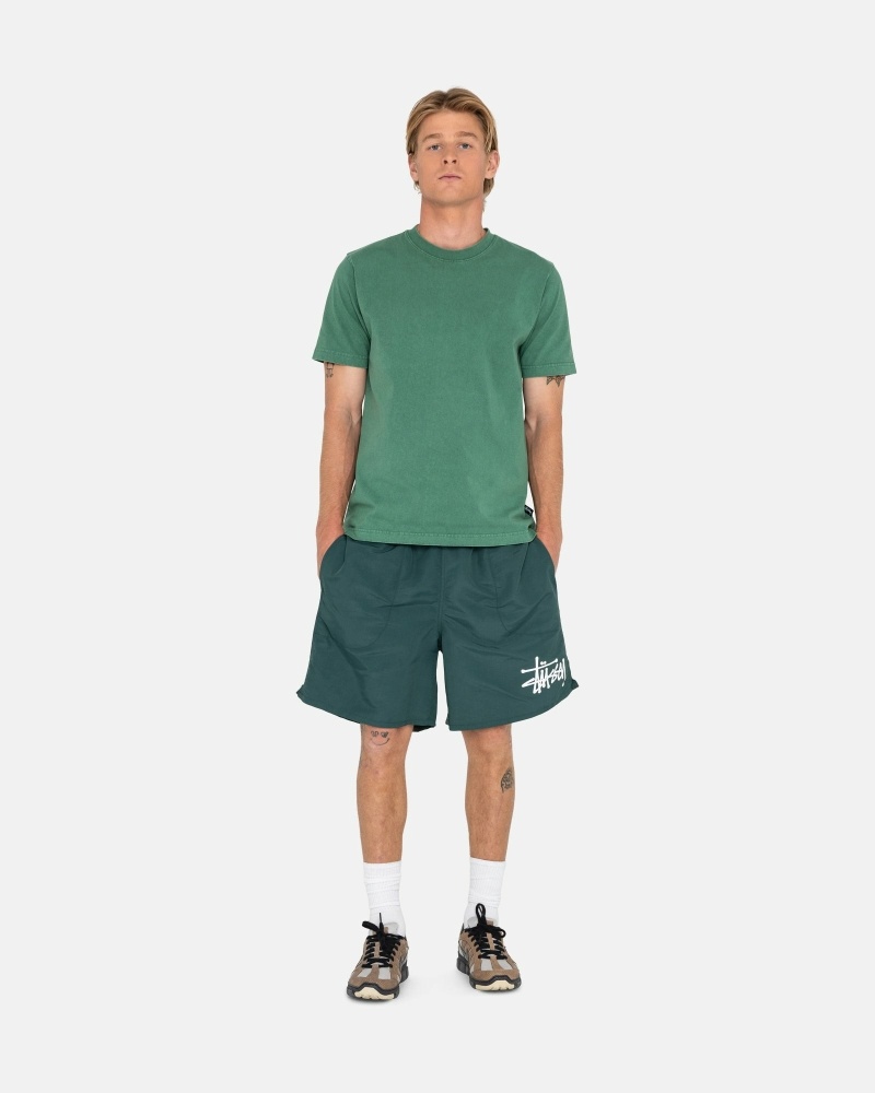 Turquoise Men's Stussy Big Basic Shorts | AU0000622