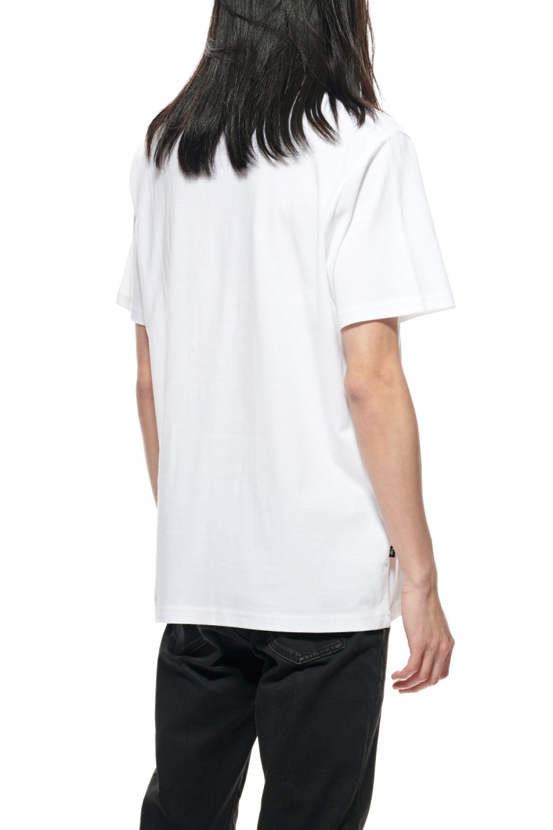 White Men's Stussy Authentic SS Polo Shirts | AU0000293