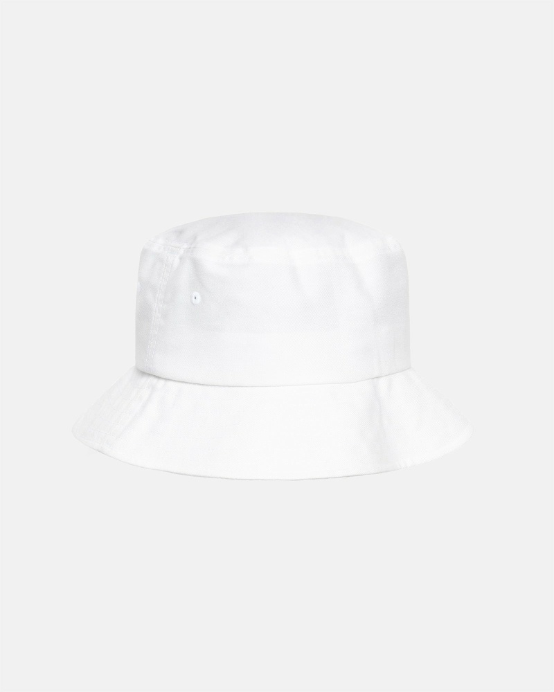 White Men's Stussy Big Stock Bucket Hats | AU0000404