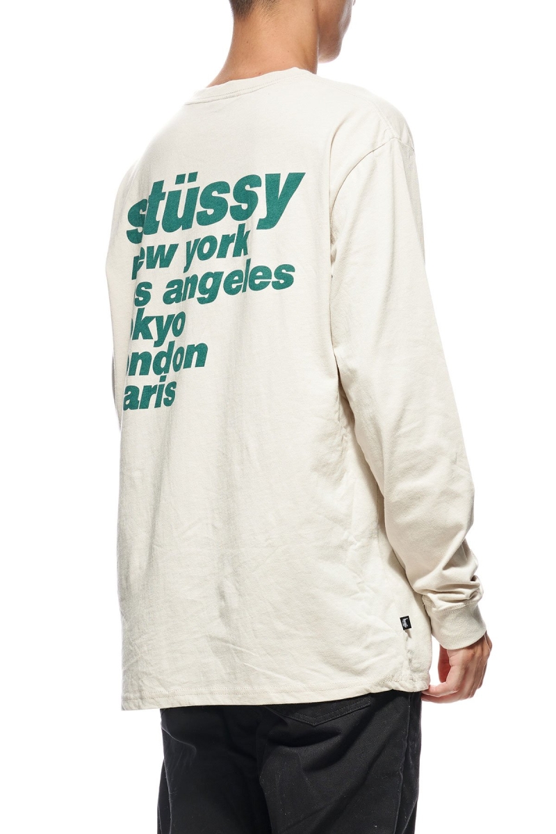 White Men's Stussy Cities Sweatshirts | AU0000902