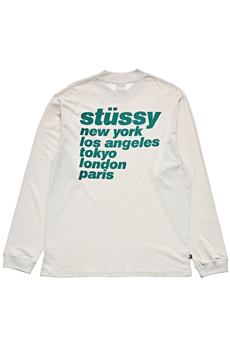 White Men\'s Stussy Cities Sweatshirts | AU0000902