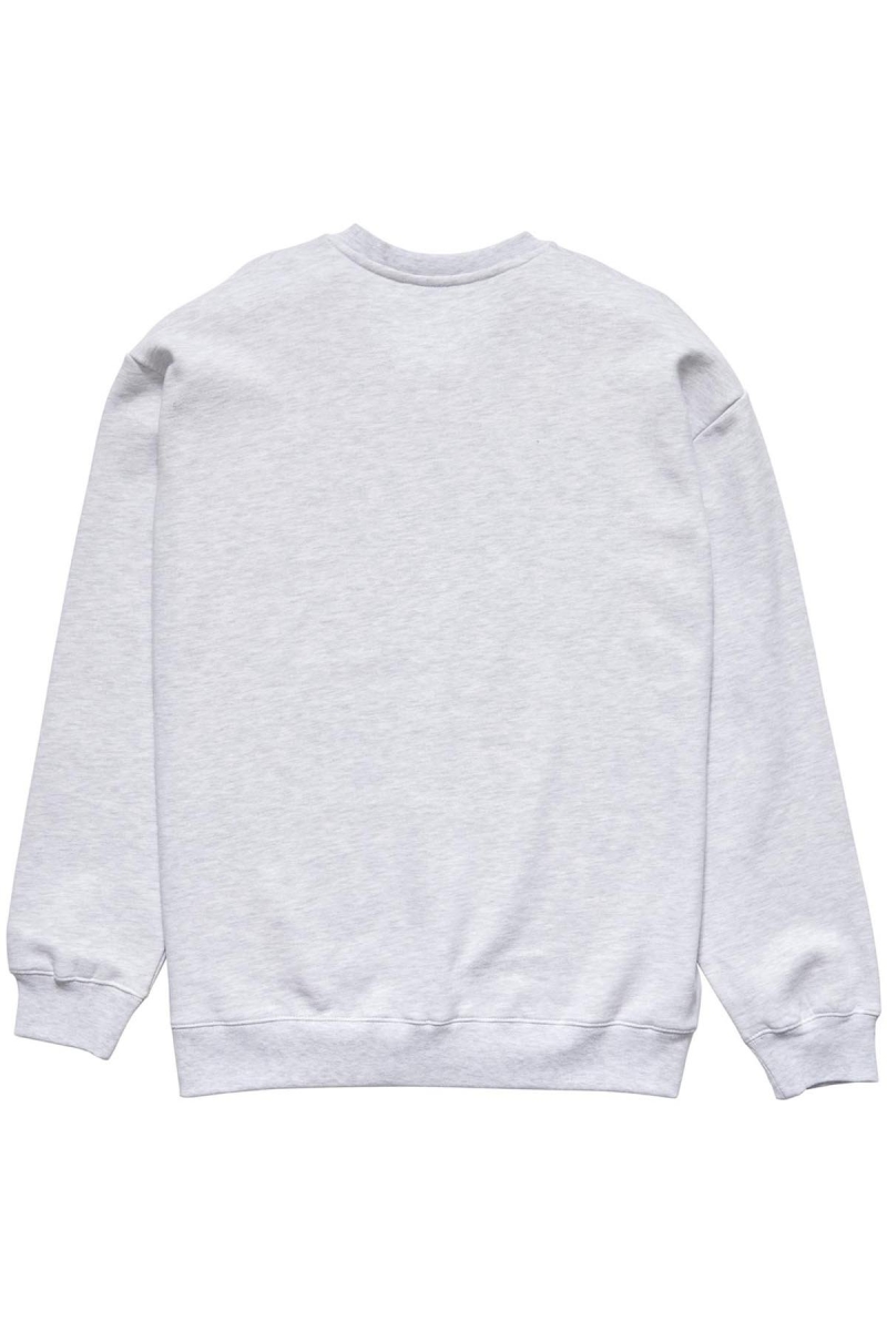 White Men's Stussy Copyright Crown Crew Sweaters | AU0000831