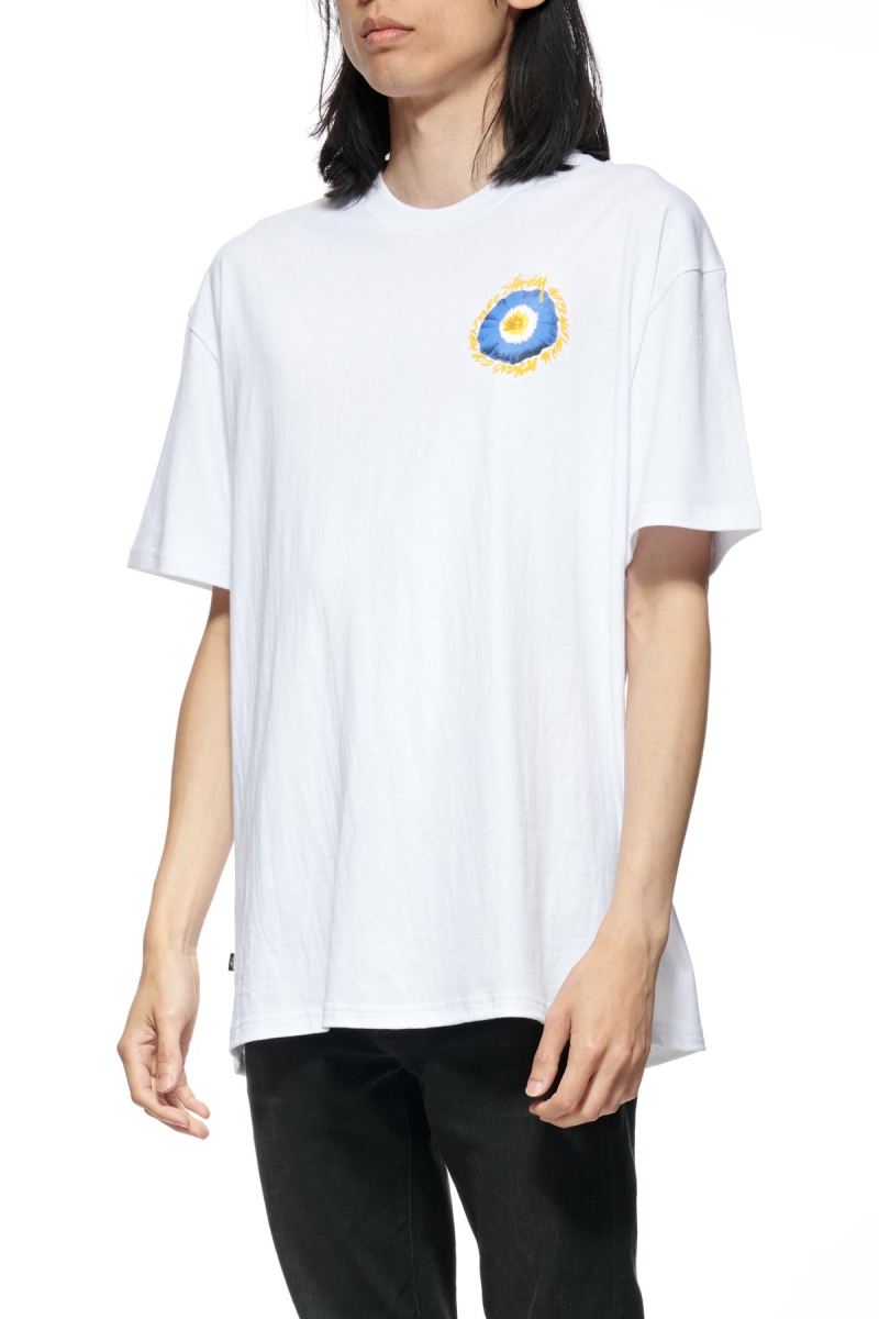 White Men's Stussy Cosmos SS T Shirts | AU0000137