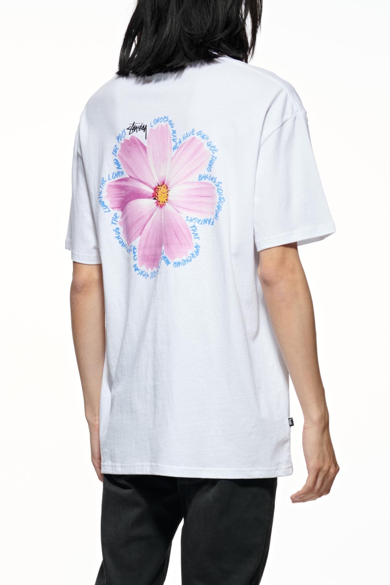 White Men's Stussy Cosmos SS T Shirts | AU0000137