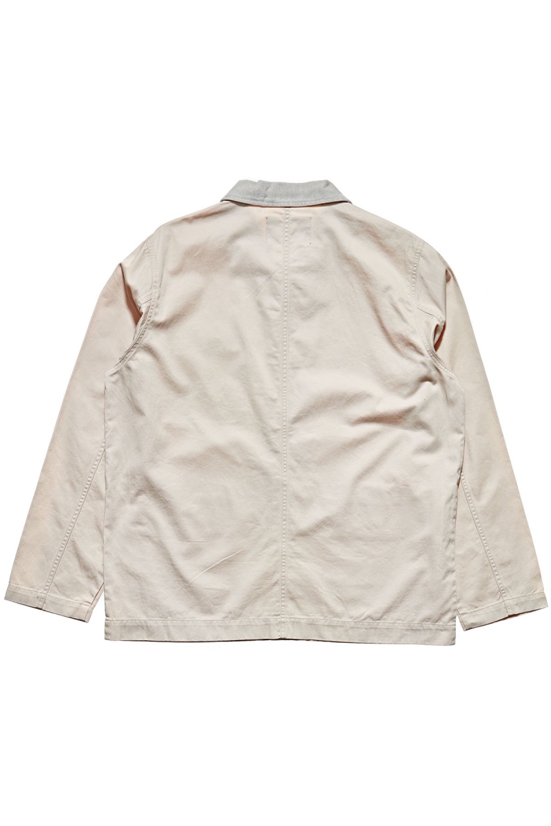 White Men's Stussy Denim Chore Coat Jackets | AU0000336