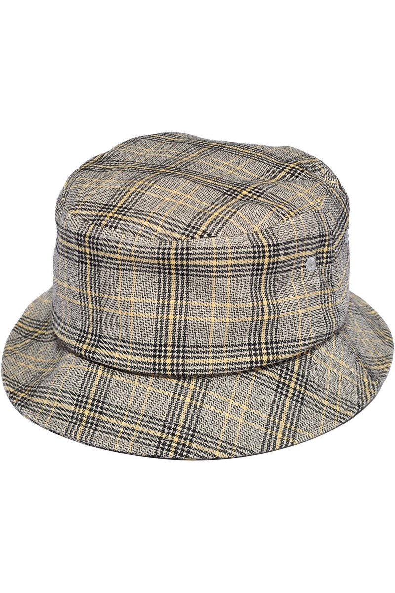 White Men's Stussy Graffiti Check Bucket Hats | AU0000438