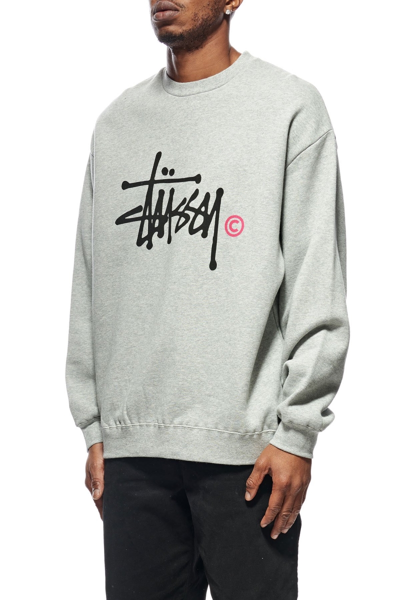 White Men's Stussy Graffiti Crew Sweaters | AU0000836