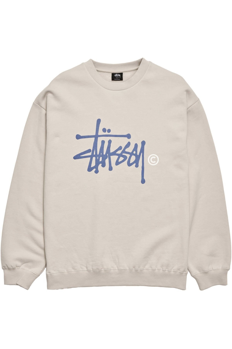 White Men\'s Stussy Graffiti Crew Sweaters | AU0000838