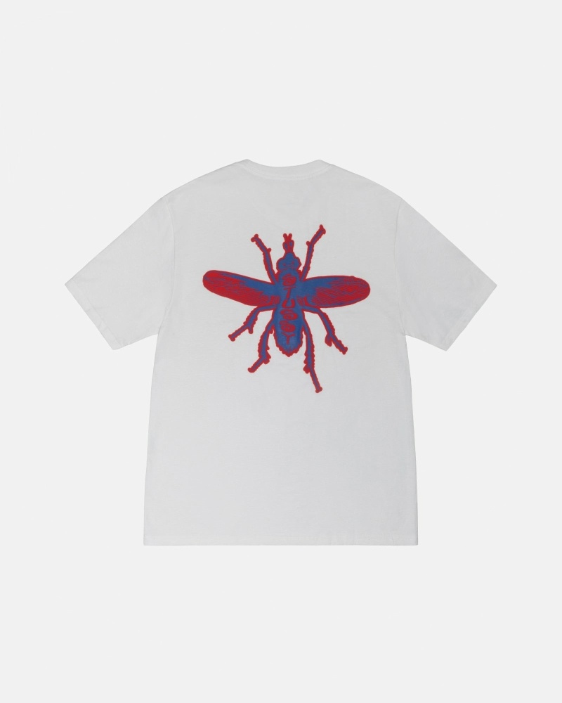 White Men\'s Stussy Housefly T Shirts | AU0000219