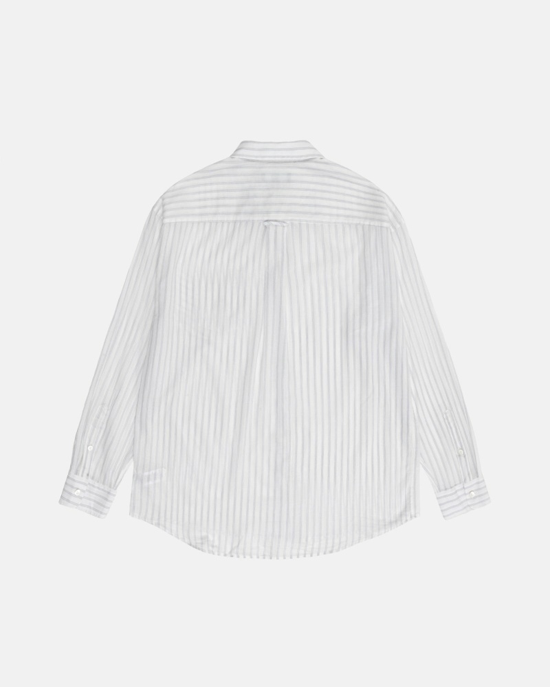 White Men's Stussy Lightweight Classic Shirts | AU0000318