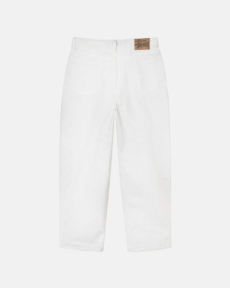 White Men's Stussy Over Dyed Big Ol Jeans | AU0000521