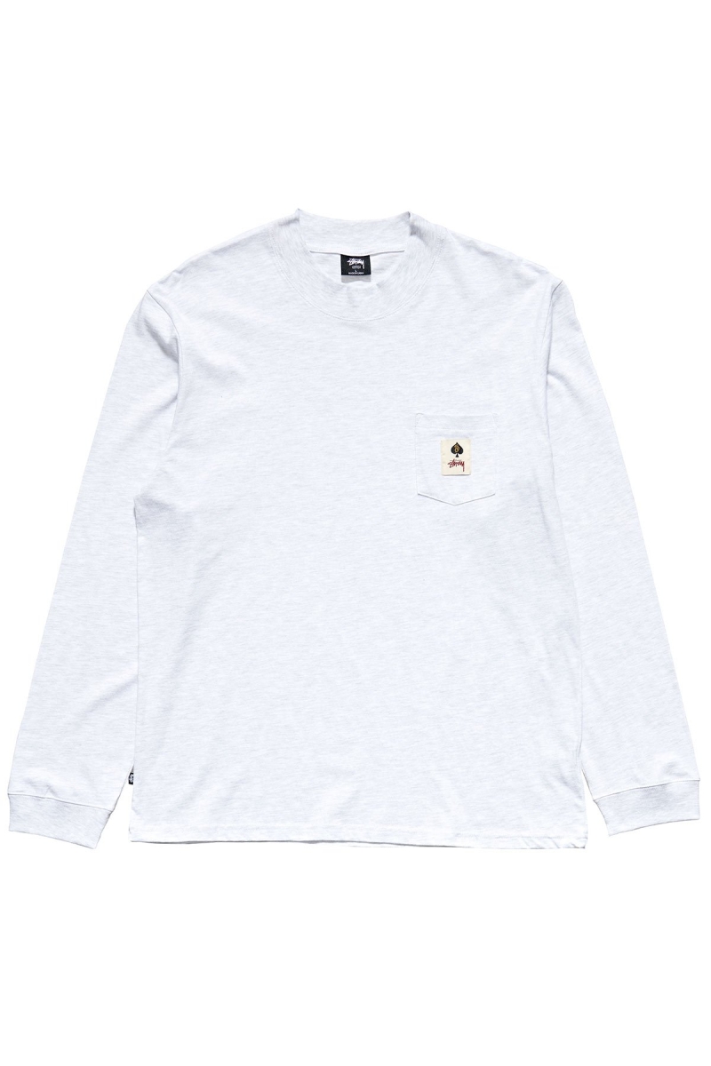 White Men\'s Stussy Pocket Sweatshirts | AU0000951