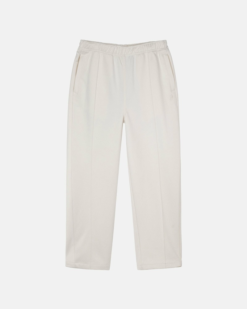 White Men\'s Stussy Poly Track Pants | AU0000998