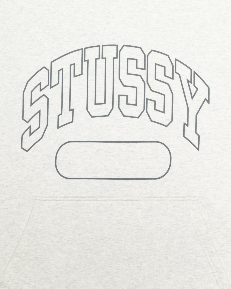 White Men's Stussy Ss Boxy Cropped Hoodies | AU0000072