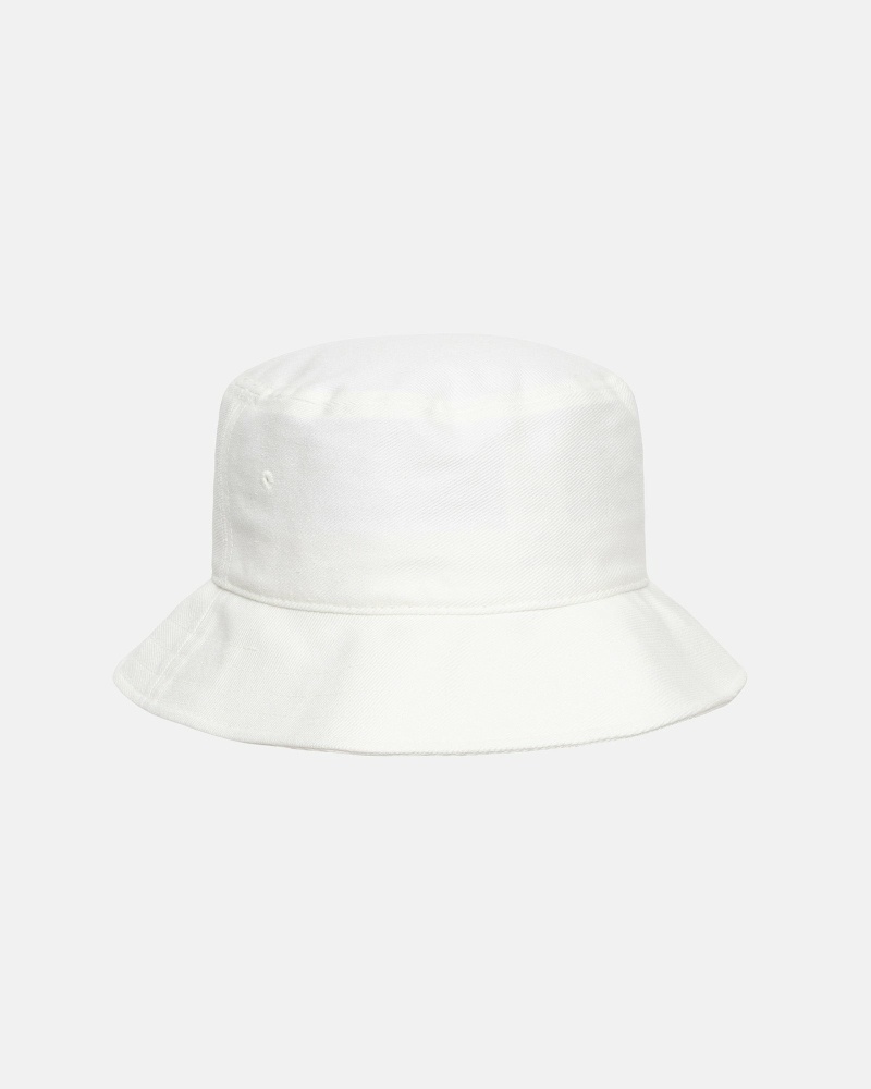 White Men's Stussy Ss Link Deep Bucket Hats | AU0000475