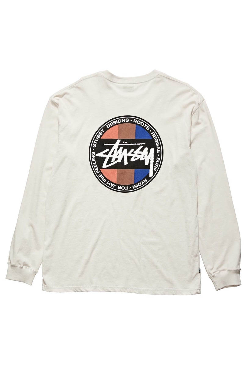 White Men\'s Stussy Surf Dot Pocket Tee Sweatshirts | AU0000958