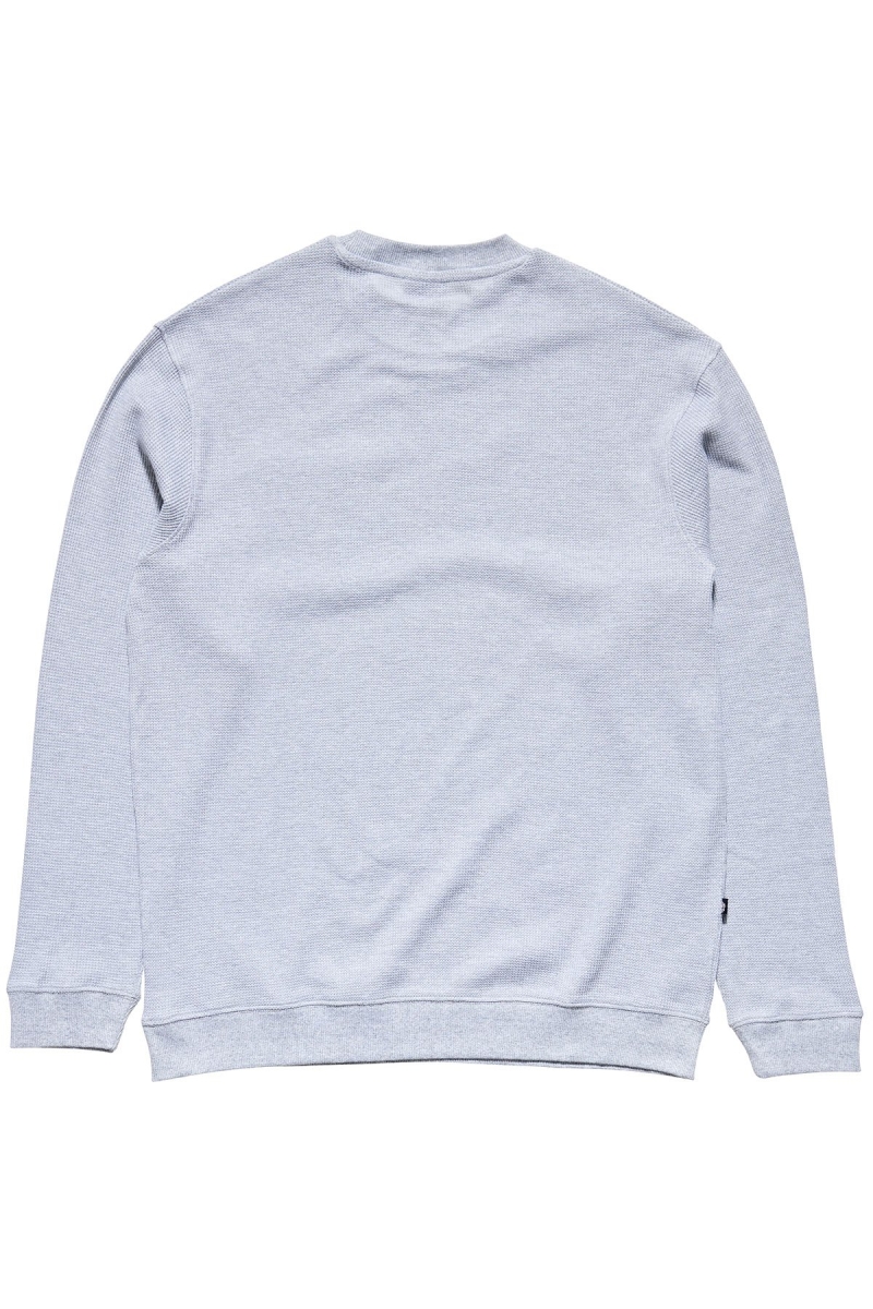 White Men's Stussy Workwear Waffle Crew Sweaters | AU0000862