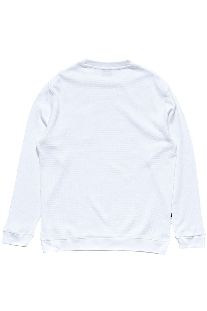 White Men's Stussy Workwear Waffle Crew Sweaters | AU0000867