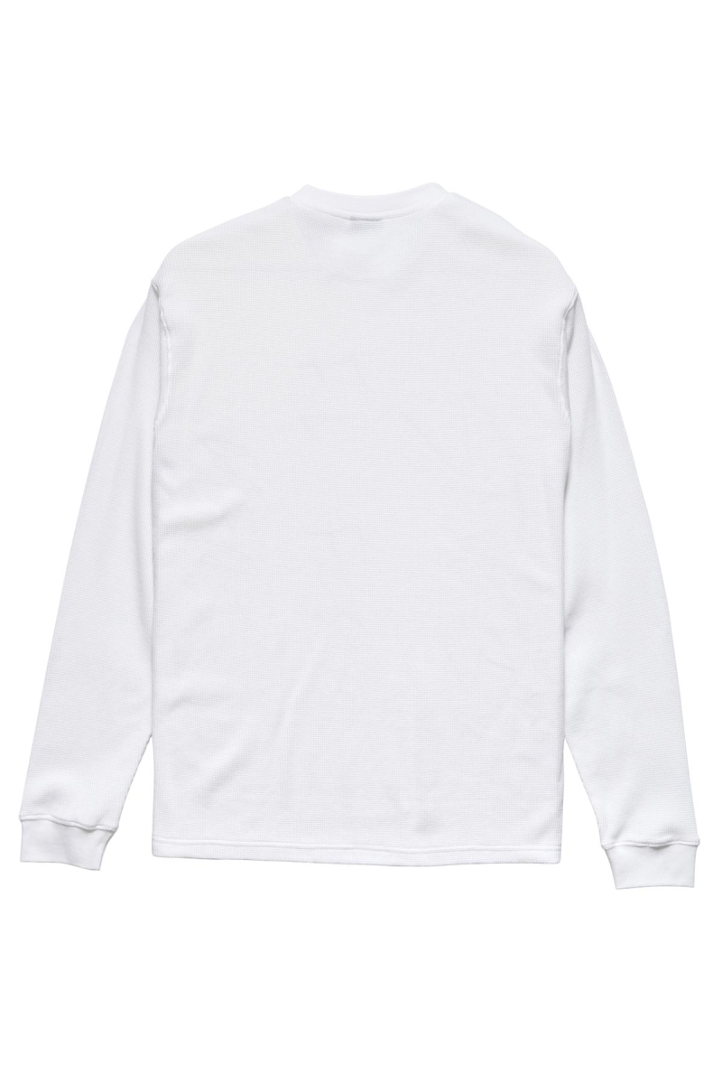 White Men's Stussy Workwear Waffle Sweatshirts | AU0000961