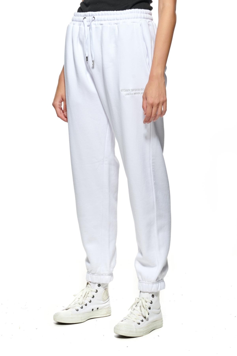 White Women's Stussy Alcott Trackpant Track Pants | AU0000972