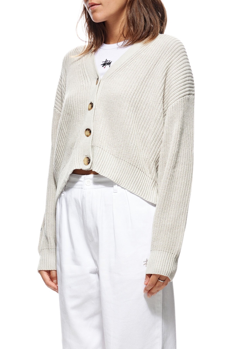 White Women's Stussy Benton Oversize Cardy Sweaters | AU0000815