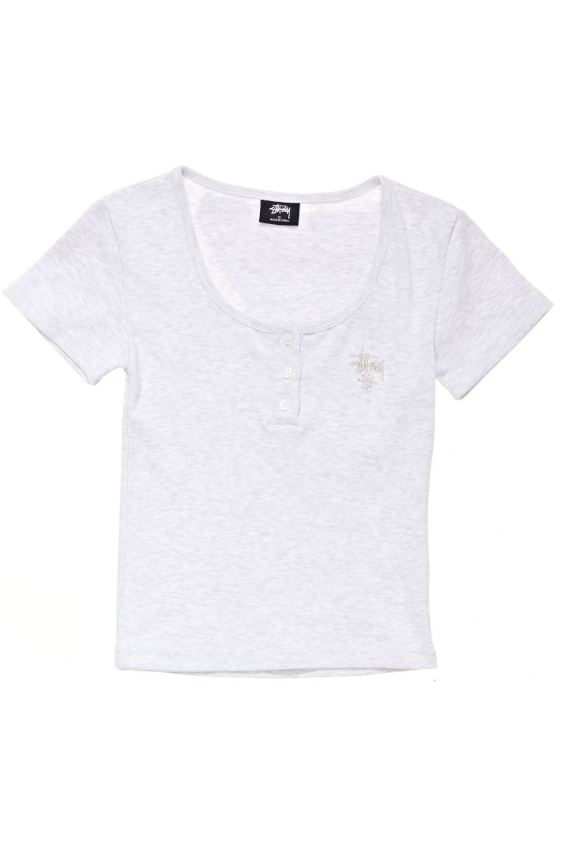 White Women\'s Stussy Berk Scoop Neck T Shirts | AU0000112