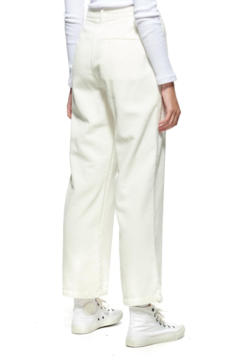 White Women's Stussy Claudette Cord Pants | AU0000553