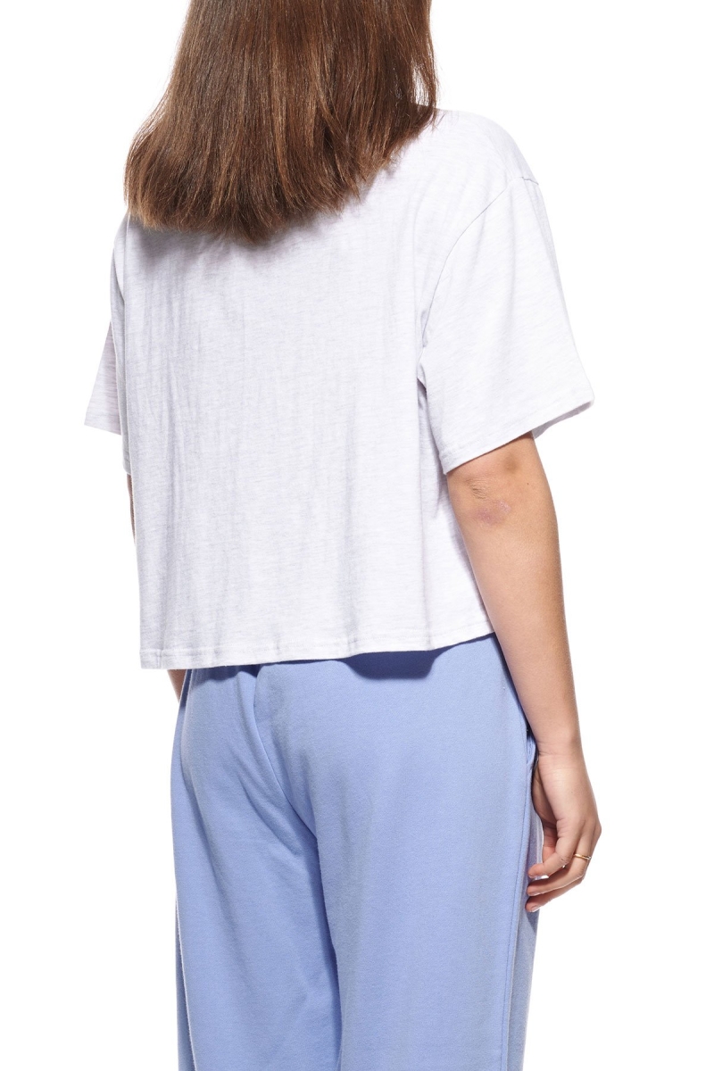 White Women's Stussy College Boxy T Shirts | AU0000131