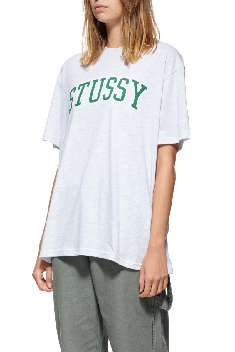 White Women's Stussy Collegiate BF T Shirts | AU0000134