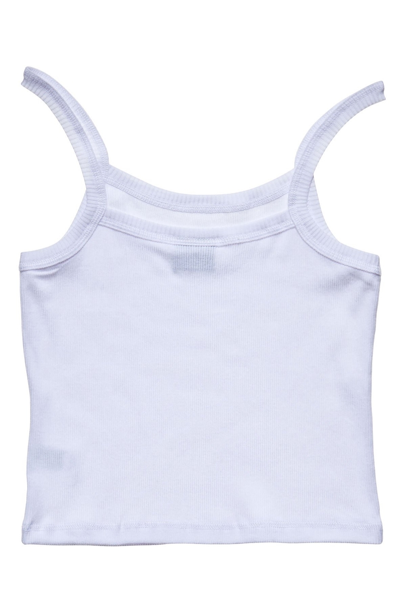 White Women's Stussy Graffiti Rib Singlets | AU0000718