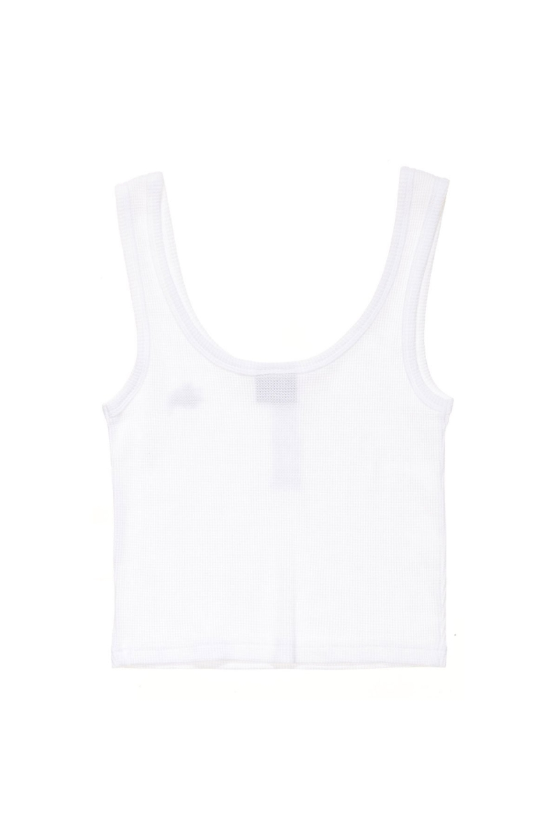 White Women's Stussy Hunt Waffle Singlets | AU0000719